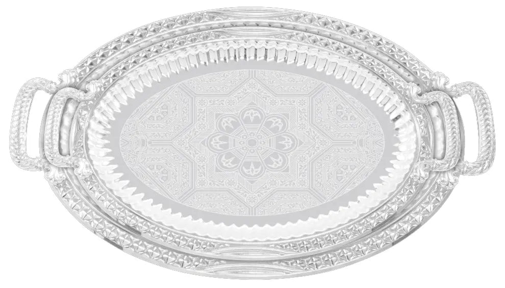 Elegantes 2er Tablett-Set aus Stahl mit Griffen – Hochwertig & Robust (36x26 cm & 46x36 cm) Prime Deluxe GmbH