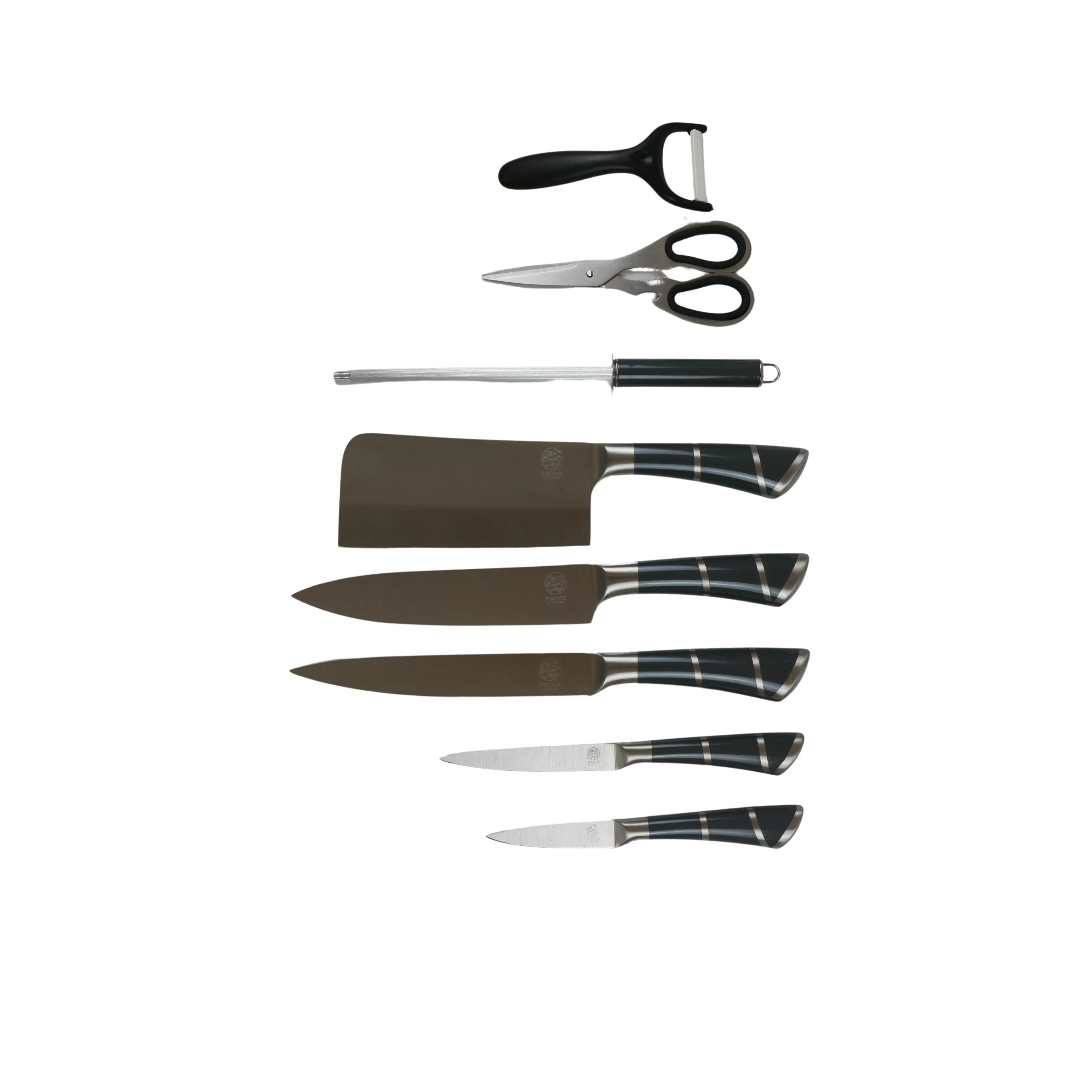 Prime Kitchen Edelstahl Küchenmesser Set Profi Messer