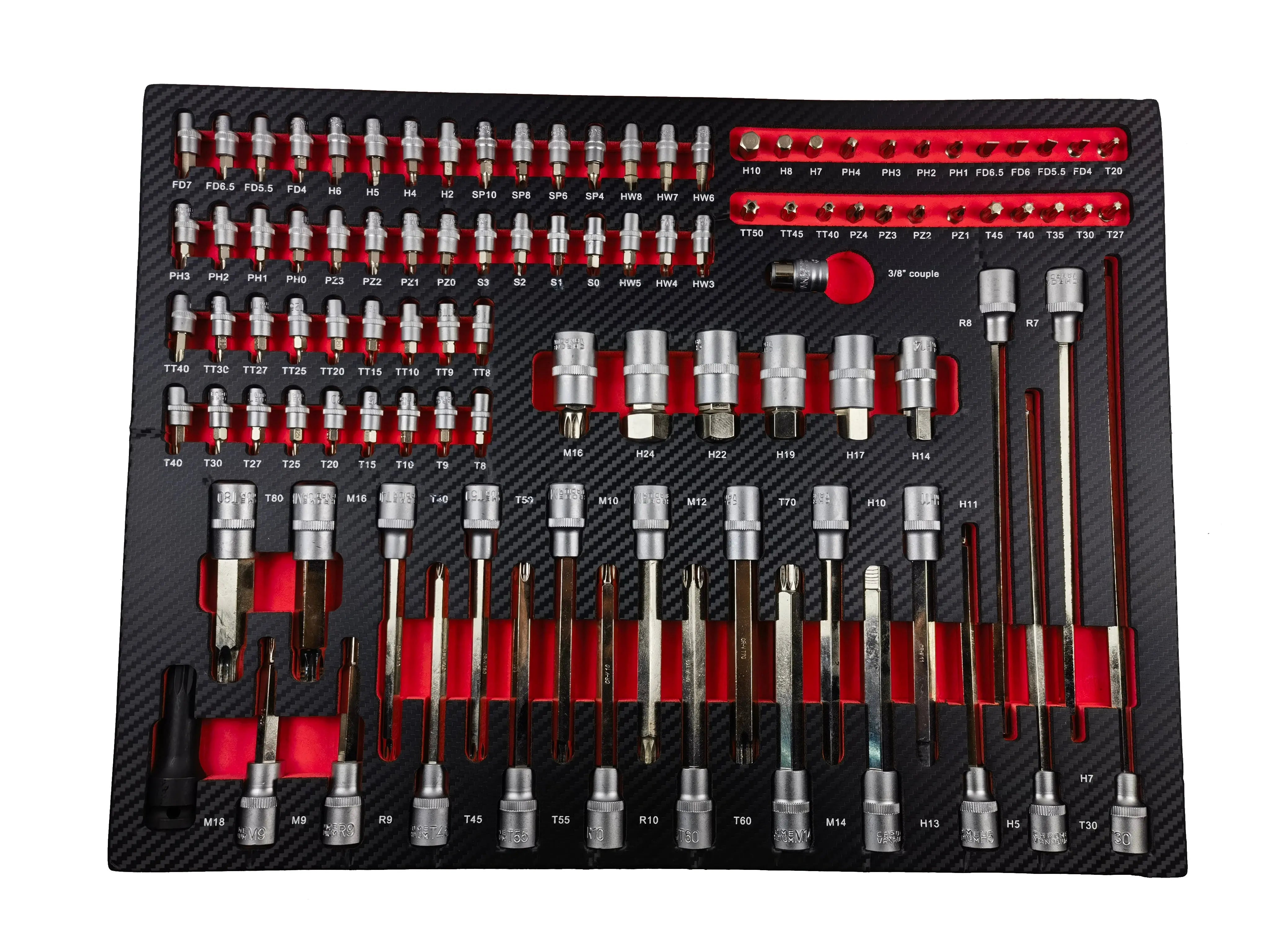 PRIME TOOLS Werkzeugwagen mit 262 Teilen – Profi Werkstattwagen mit 7 Schubladen & Rollen Prime Deluxe GmbH