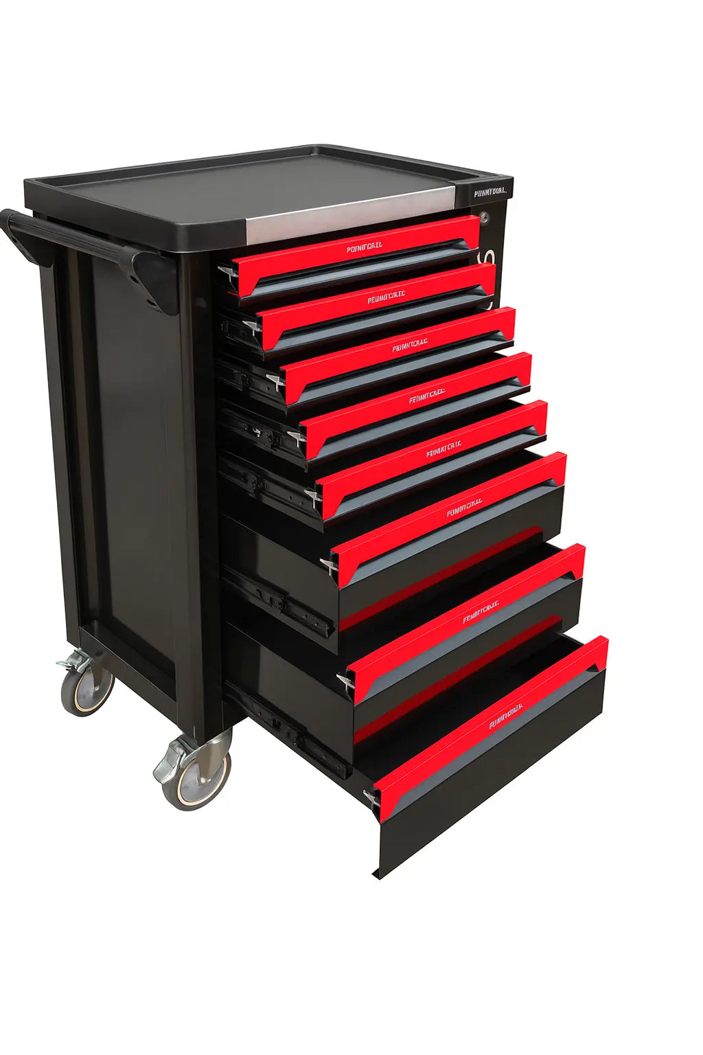 PRIME TOOLS Werkzeugwagen mit 262 Teilen – Profi Werkstattwagen mit 7 Schubladen & Rollen