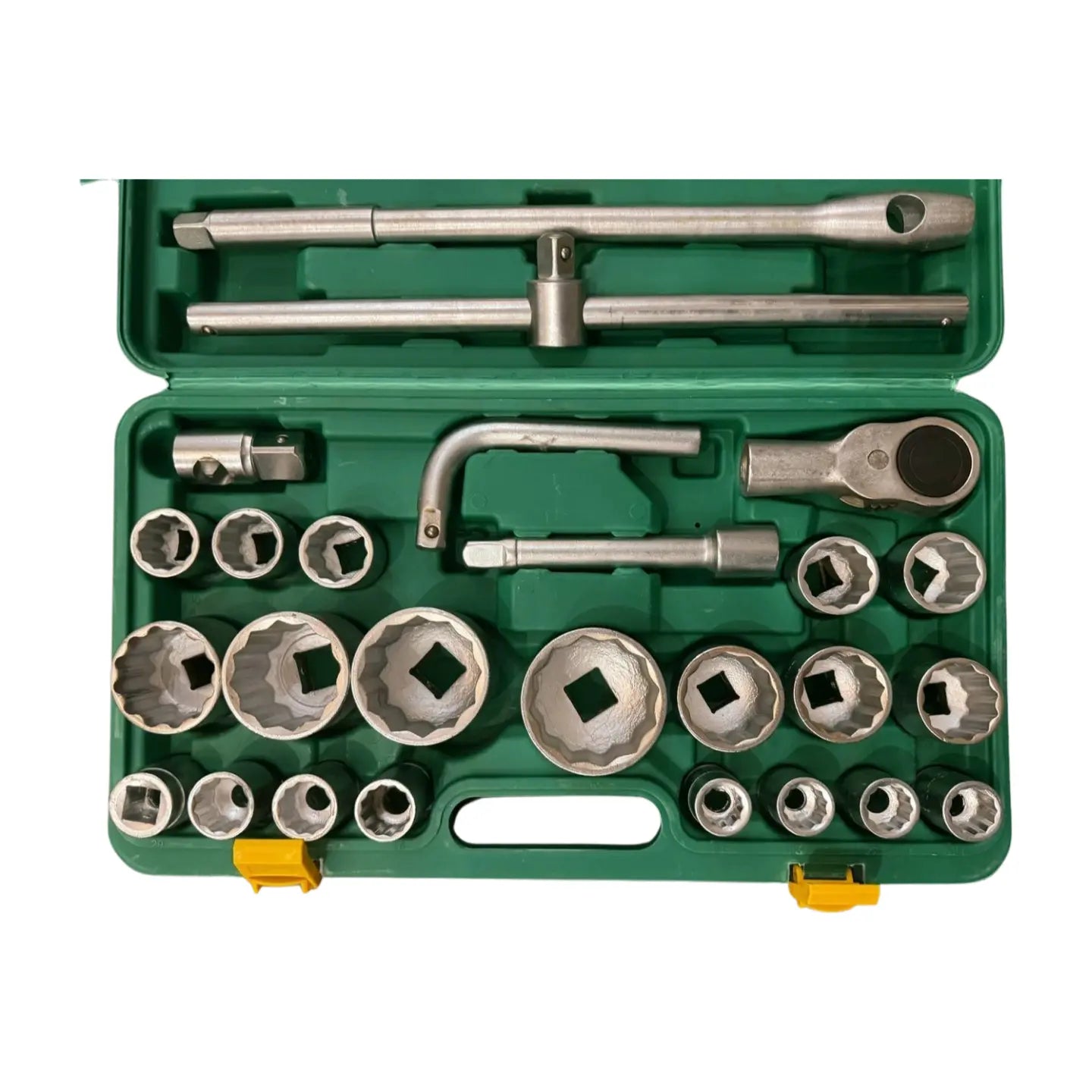 Steckschlüsselsatz 3/4 Zoll Vielzahn – 21-teilig im Koffer | 12-kant Nusskasten Ratschenkasten Werkzeugset