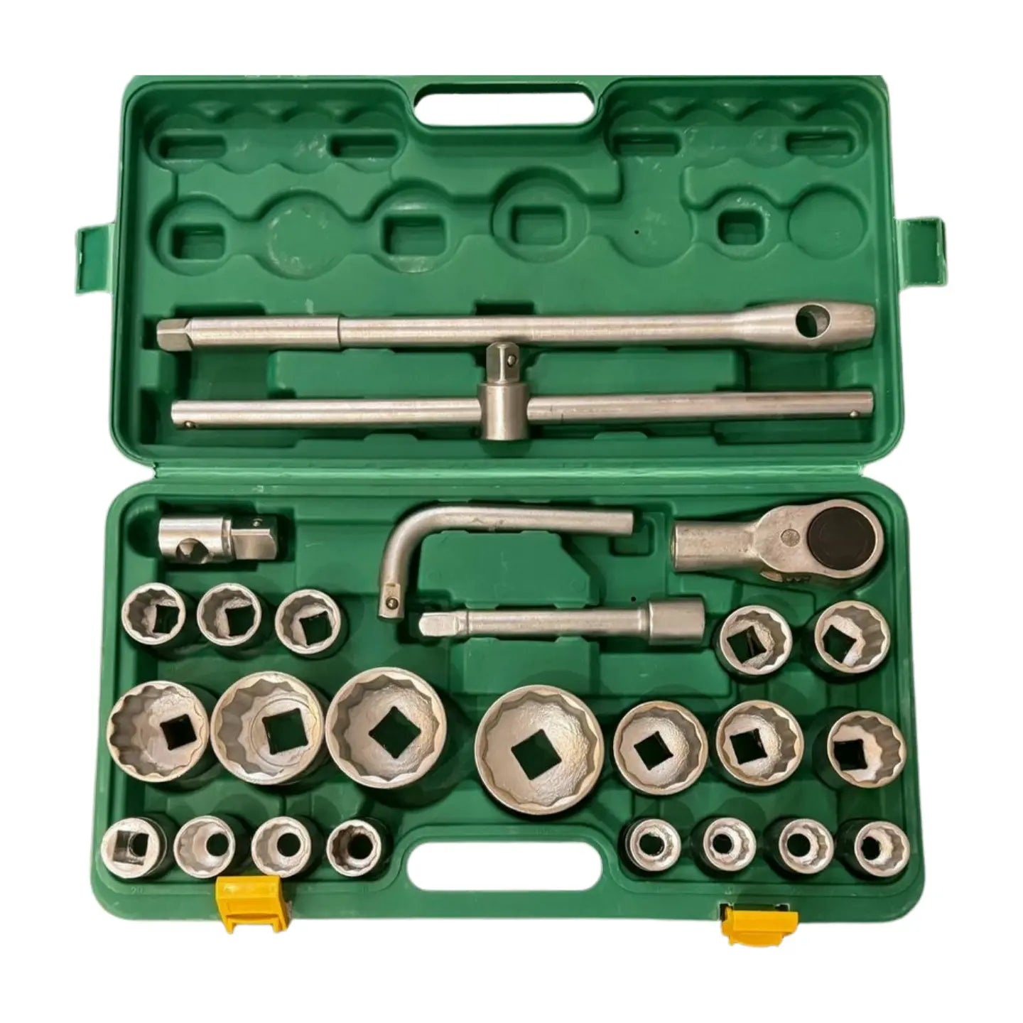 Steckschlüsselsatz 3/4 Zoll Vielzahn – 21-teilig im Koffer | 12-kant Nusskasten Ratschenkasten Werkzeugset