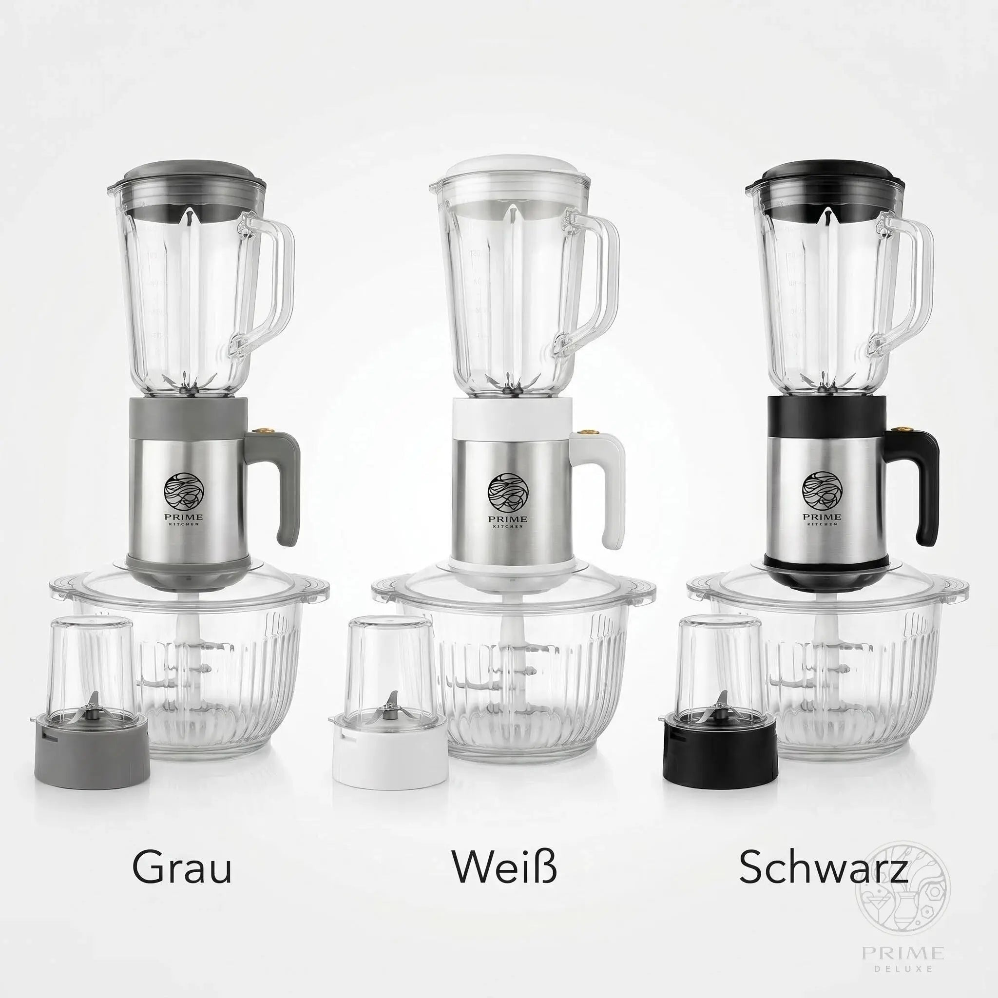 Prime Kitchen® Küchenmaschine 4-in-1 | Mixer · Smoothie · Kaffeemühle · Zerkleinerer Prime Deluxe GmbH