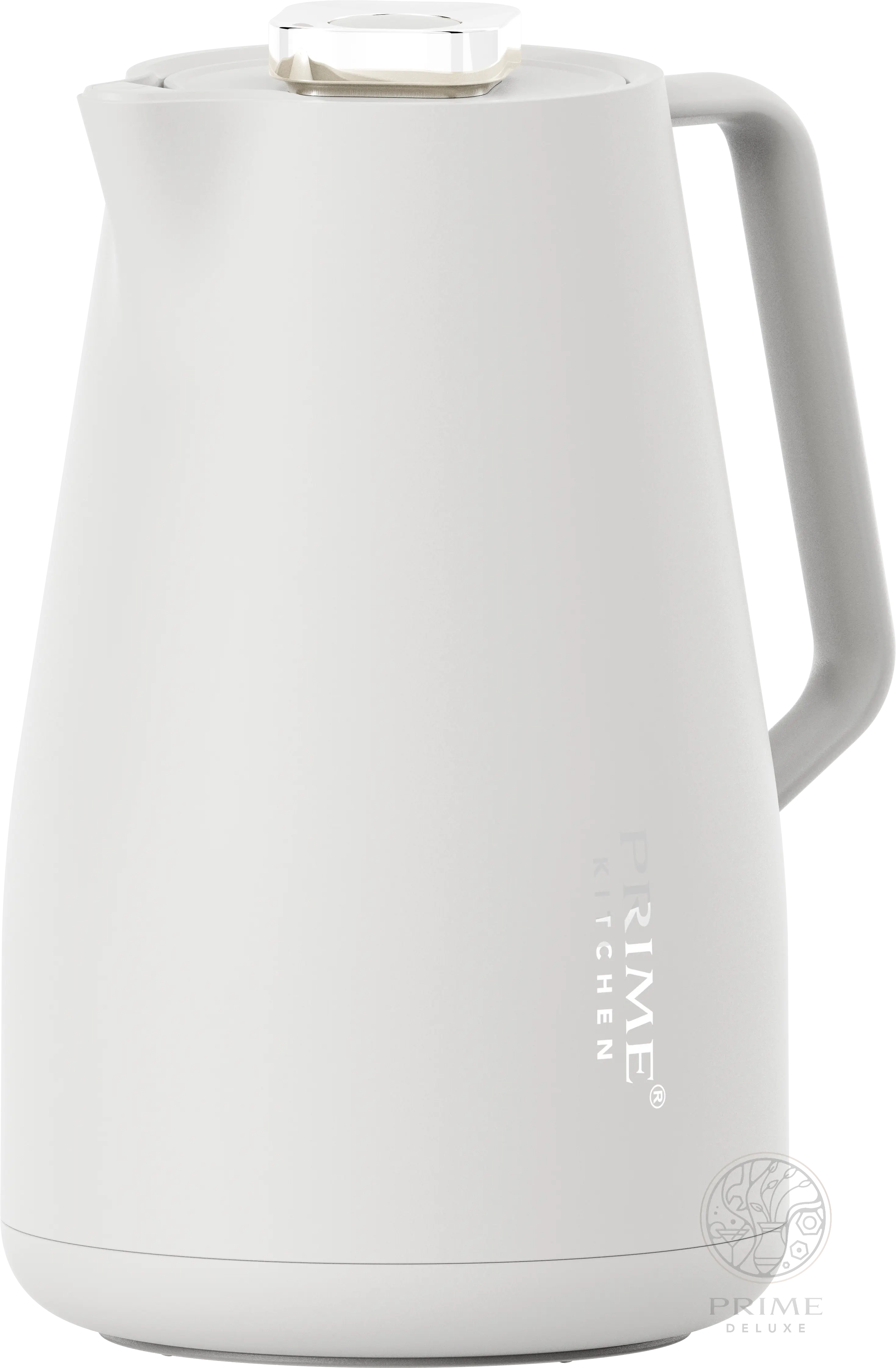 Prime Kitchen Thermoskanne 2L – Doppelwandige Isolierung, 12h heiß & 24h kalt, Einhand-Bedienung, Modernes Design mit Gold oder Silber Akzenten Prime Deluxe GmbH