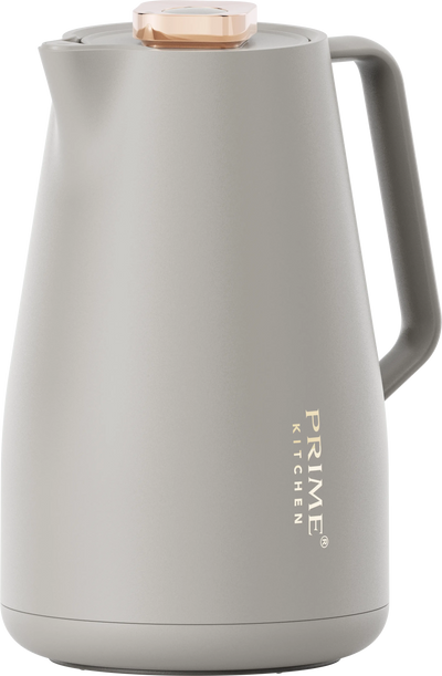 Prime Kitchen Thermoskanne 2L – Doppelwandige Isolierung, 12h heiß & 24h kalt, Einhand-Bedienung, Modernes Design mit Gold oder Silber Akzenten Prime Deluxe GmbH