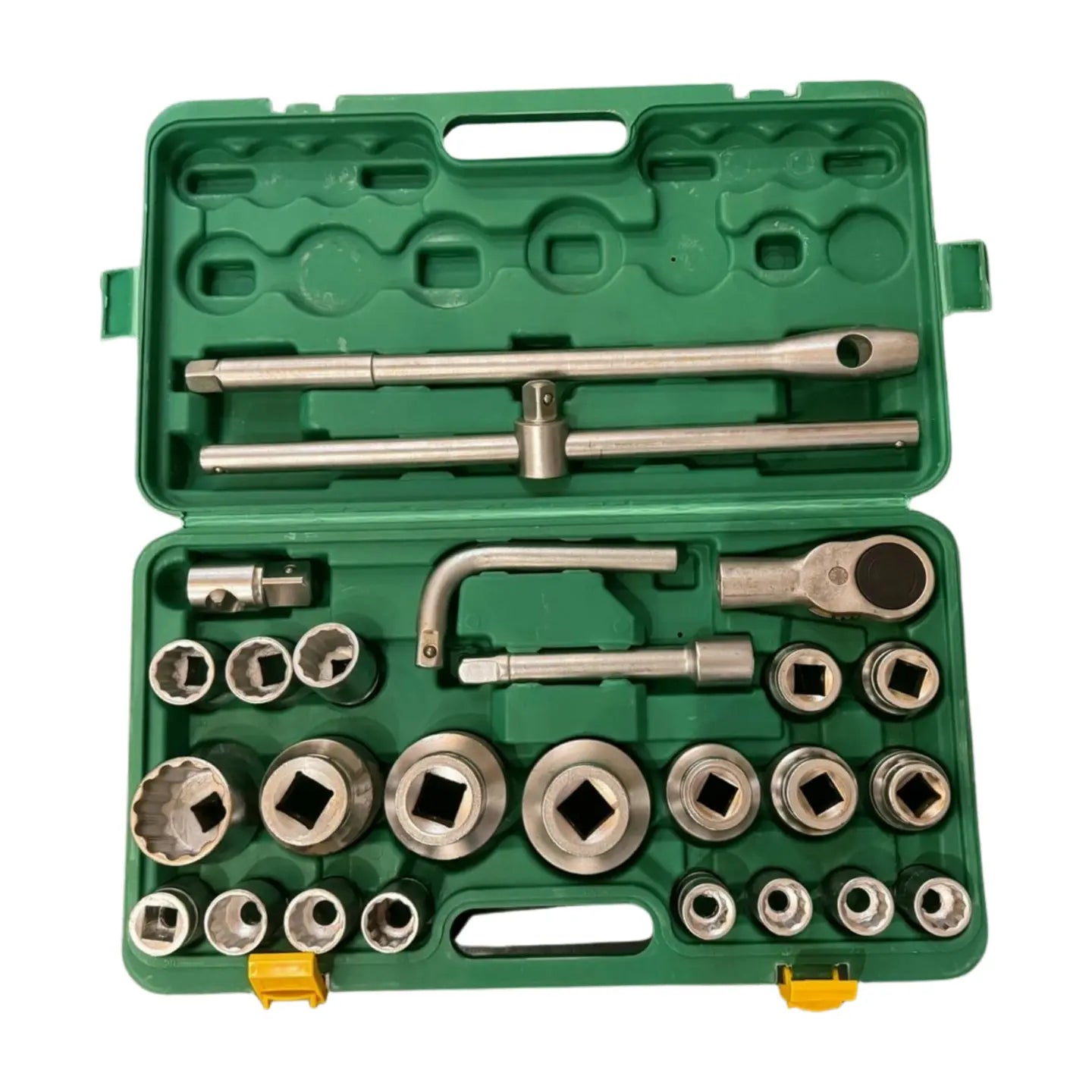 Steckschlüsselsatz 3/4 Zoll Vielzahn – 21-teilig im Koffer | 12-kant Nusskasten Ratschenkasten Werkzeugset