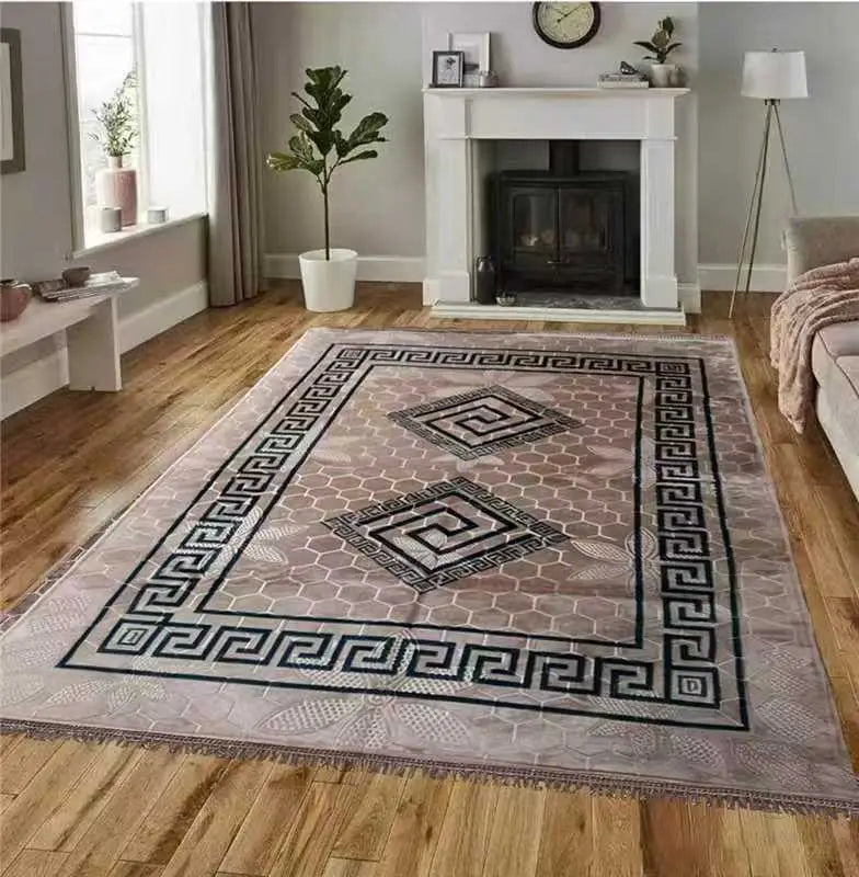 Vintage Teppich 200x300 cm aus Polyester mit rutschfester Unterseite – Wohnzimmer Teppich in 4 Farben Prime Deluxe GmbH