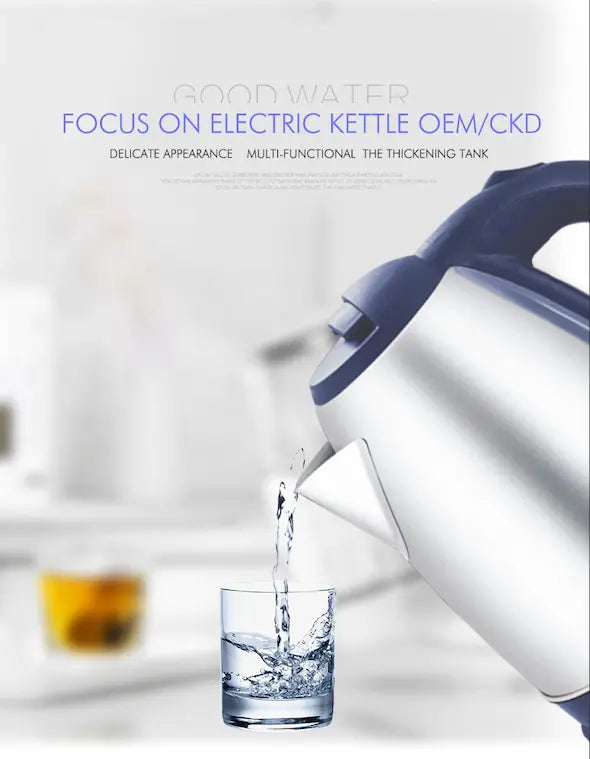 Wasserkocher Edelstahl 2,0 Liter Elektrischer Wasserkocher