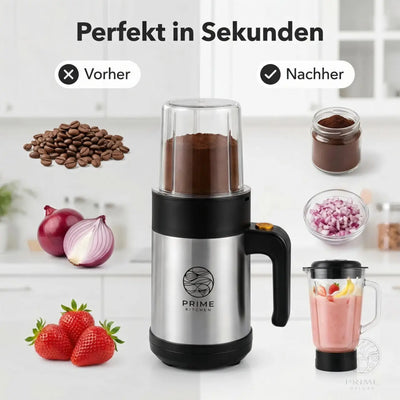 Prime Kitchen® Küchenmaschine 4-in-1 | Mixer · Smoothie · Kaffeemühle · Zerkleinerer Prime Deluxe GmbH