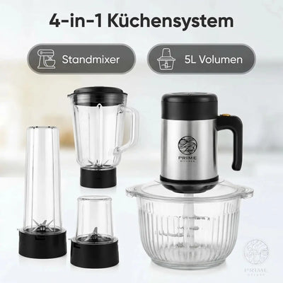 Prime Kitchen® Küchenmaschine 4-in-1 | Mixer · Smoothie · Kaffeemühle · Zerkleinerer Prime Deluxe GmbH
