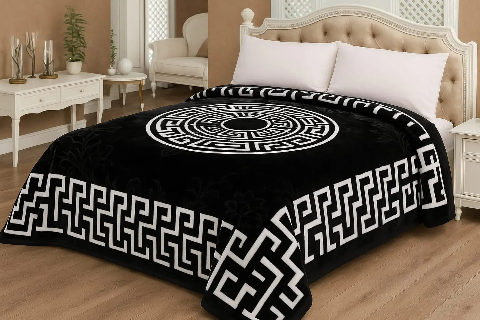 Prime Homely Kuscheldecke 200x240cm – 4kg schwere Luxusdecke mit edlem Muster – Winterdecke Prime Deluxe GmbH