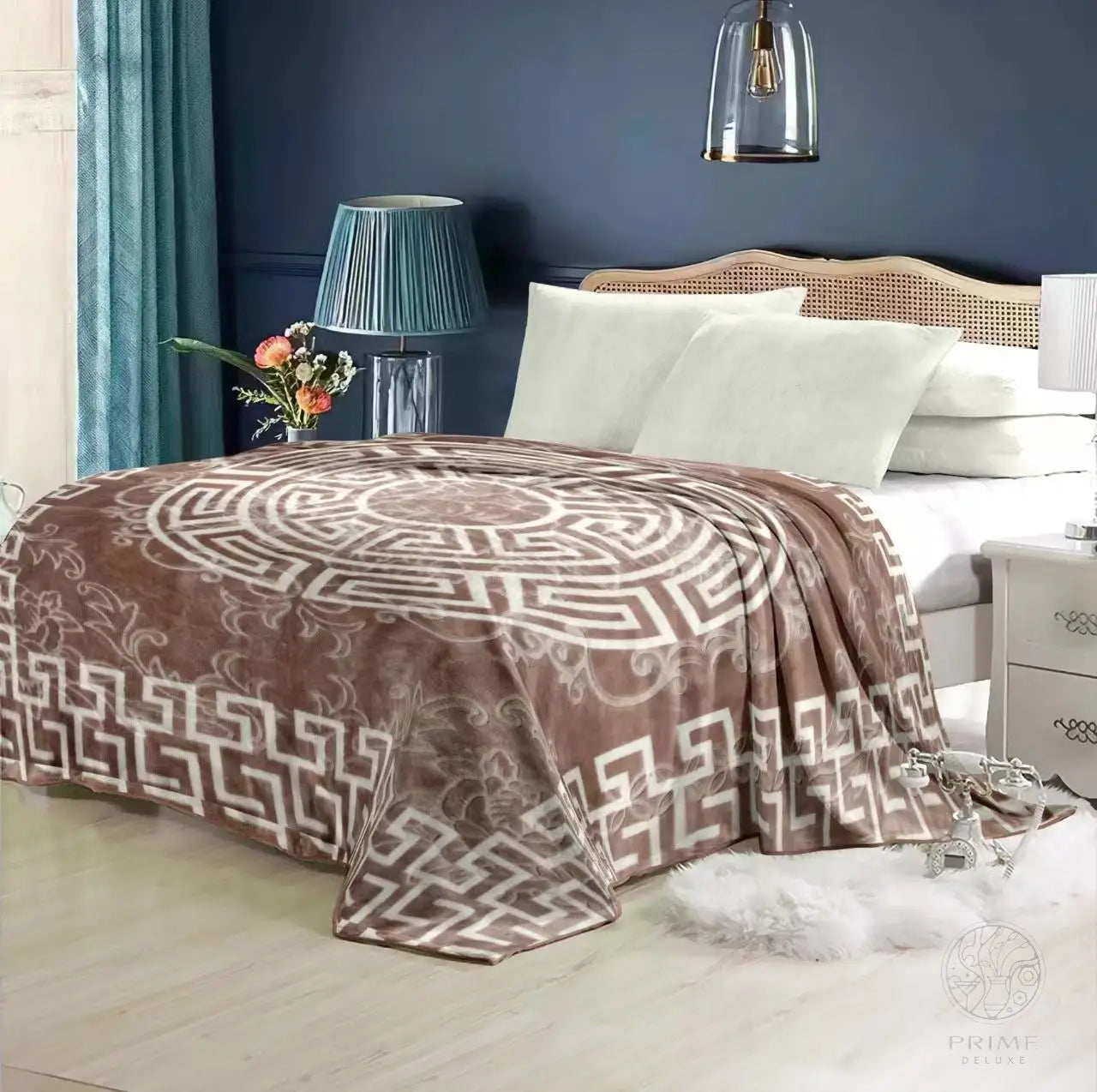 Prime Homely Kuscheldecke 200x240cm – 4kg schwere Luxusdecke mit edlem Muster – Winterdecke Prime Deluxe GmbH
