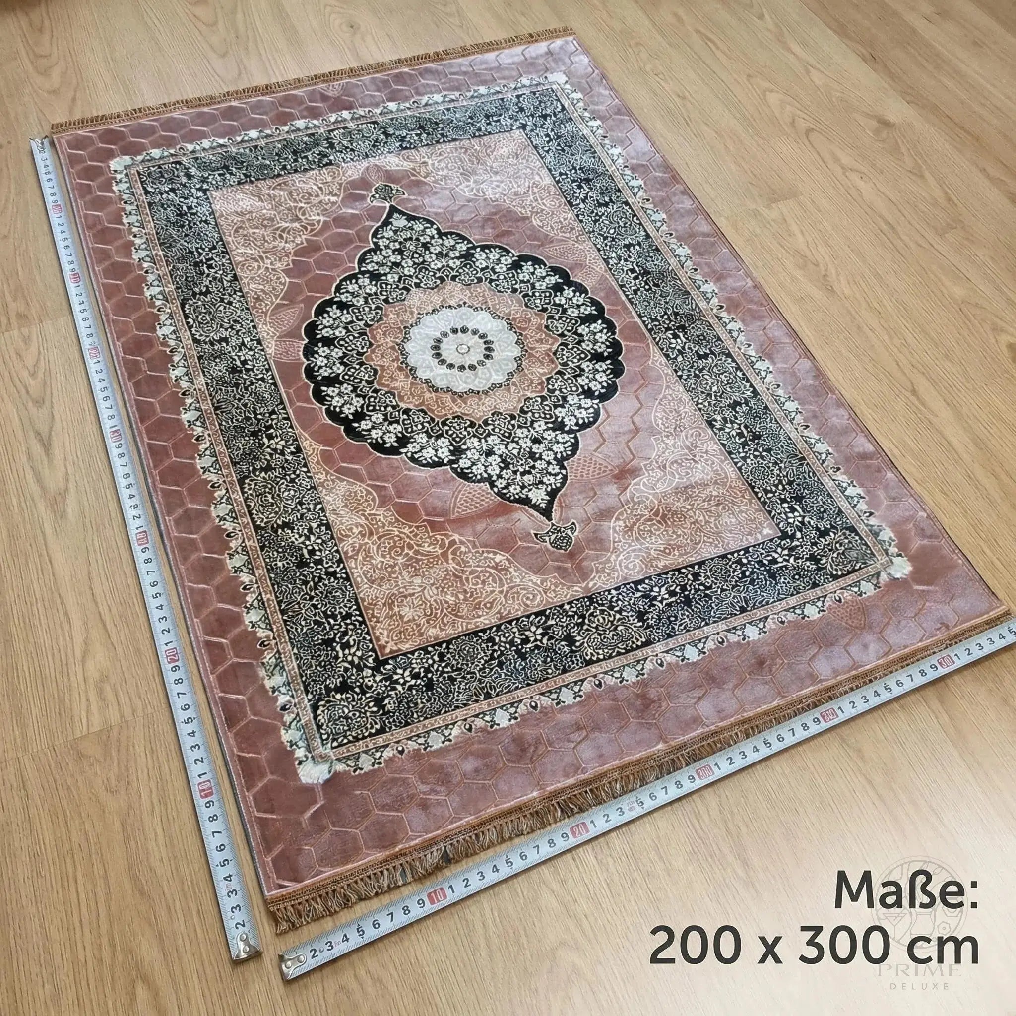 Rutschfester Teppich 200x300 cm – Weicher Designerteppich mit orientalischem Muster Prime Deluxe GmbH