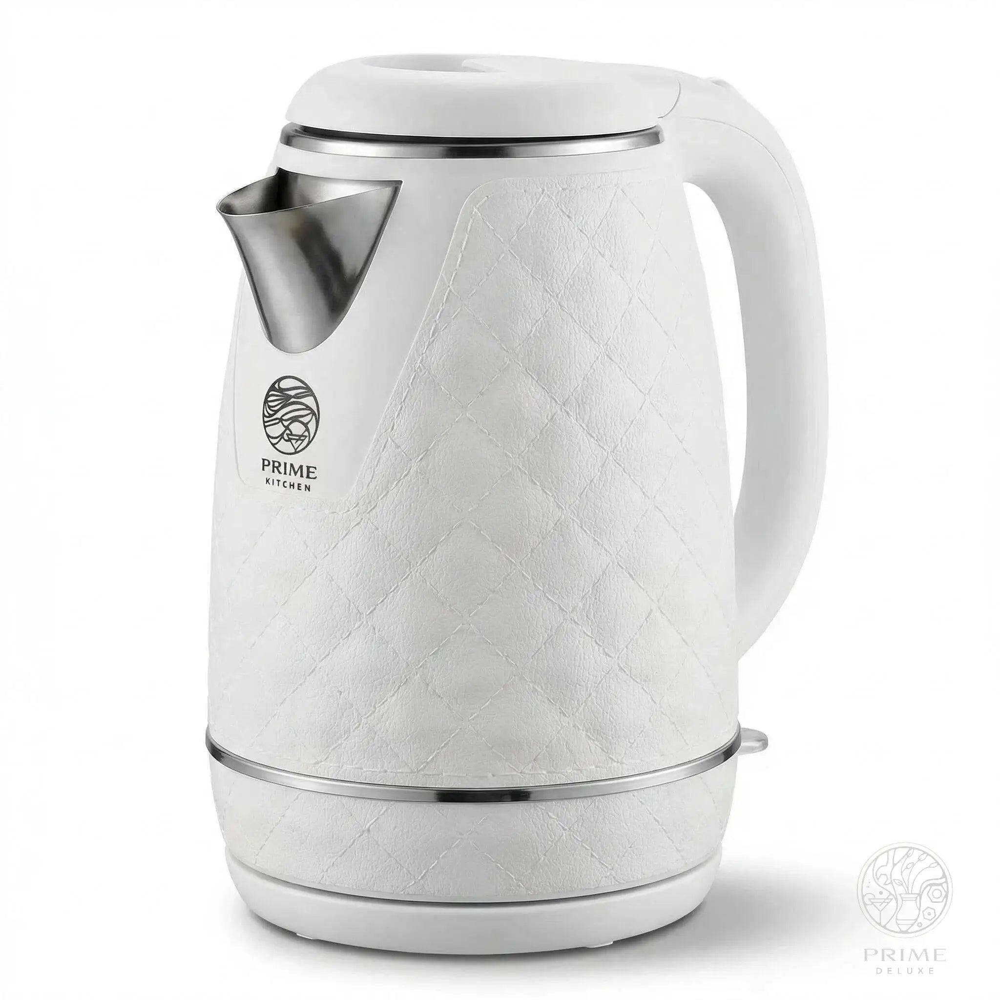 Prime Kitchen 2L Premium Wasserkocher aus Edelstahl – Schneller Wasserkocher mit Auto-Abschaltung & Überhitzungsschutz (Weiß, Braun, Schwarz) Prime Deluxe GmbH